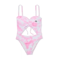 Juniors' Shoulder Tie One Piece Swimsuit 